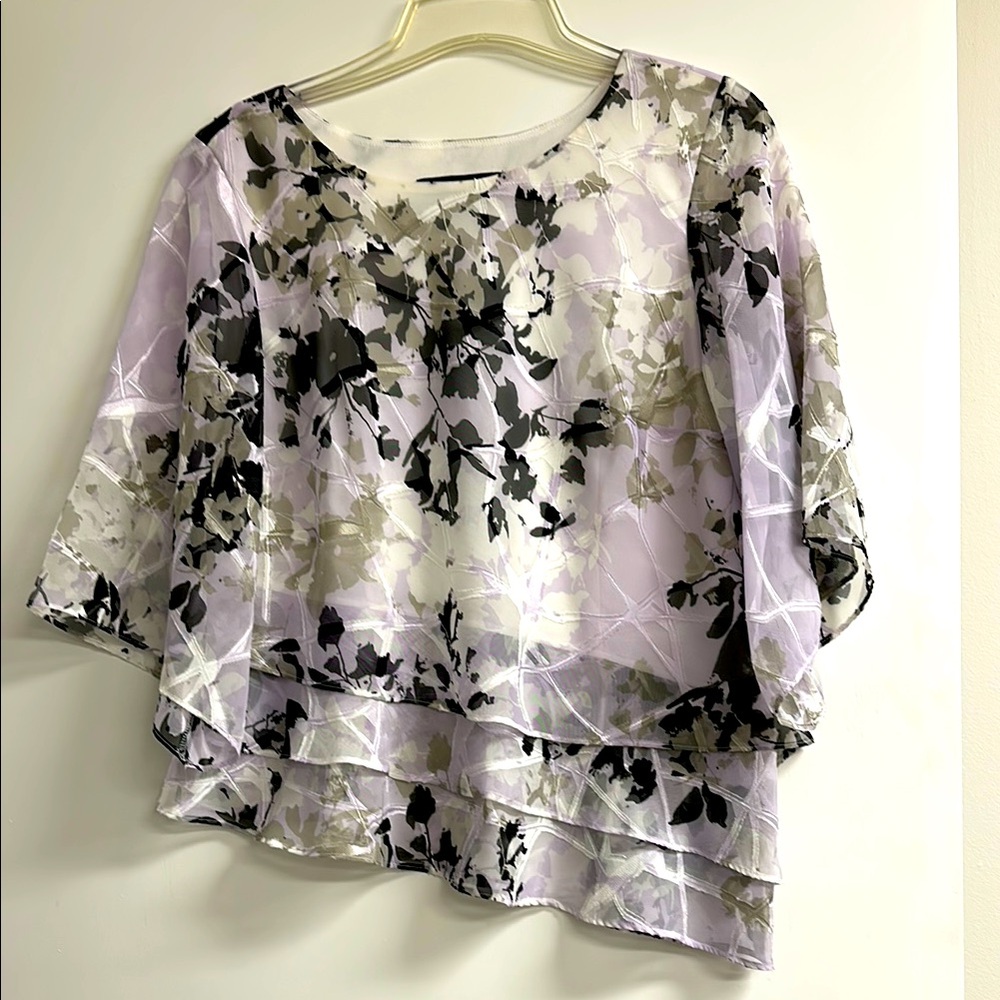 Alex Evenings Floral Layered Women's Top medium